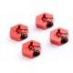 L6143 LC Racing CNC Aluminium Wheel Hex Set Red 12mm